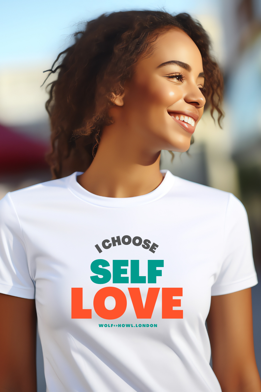 Women's Classic - I Choose Self Love Typography T-shirt (Lite Shades)