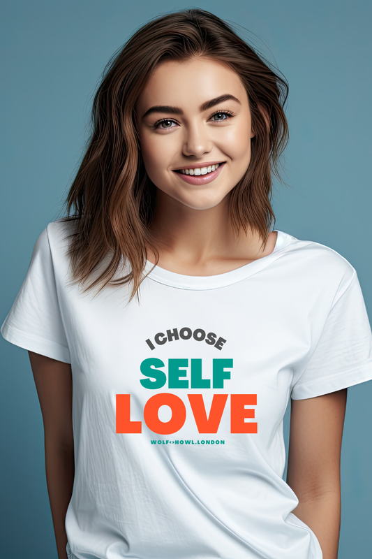 Women's Classic - I Choose Self Love Typography T-shirt (Lite Shades)